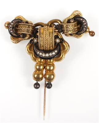 Historismus Colliermittelteil als Anstecknadel - Jewellery