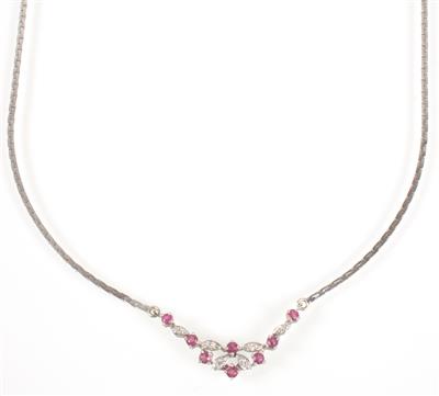 Rubin Diamant Collier - Klenoty