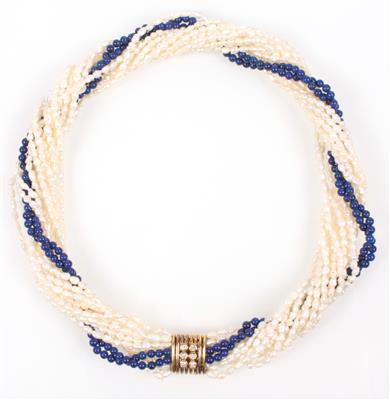 Kulturperlen Lapis Lazuli Collier - Jewellery