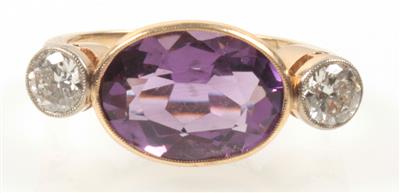 Amethyst Brillant Damenring - Jewellery