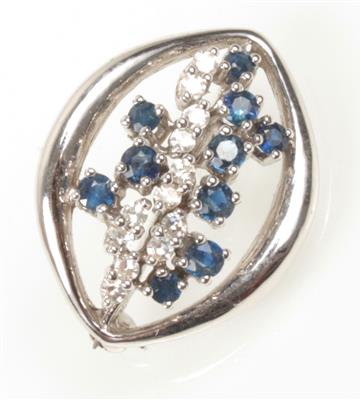 Saphir Diamant Brosche - Jewellery