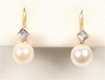 Diamant Ohrringe mit Kulturperlen - Jewellery
