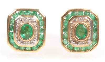 Smaragd Diamant Ohrstecker - Jewellery