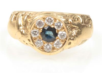 Saphir Brillant Ring - Klenoty