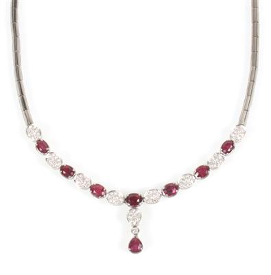 Brillant Diamant Rubin Collier - Gioielli