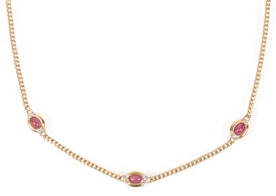 Rubin Diamant Collier - Schmuck