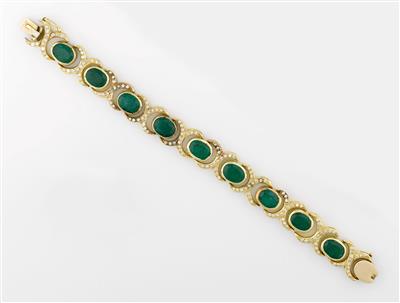 Smaragd Brillant Armkette - Klenoty