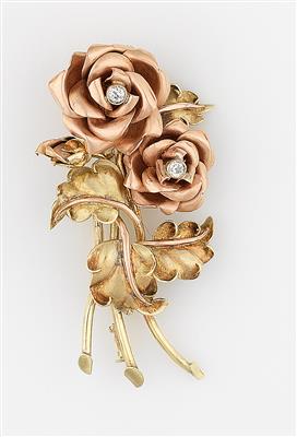 Brillant Brosche "Rose" - Schmuck