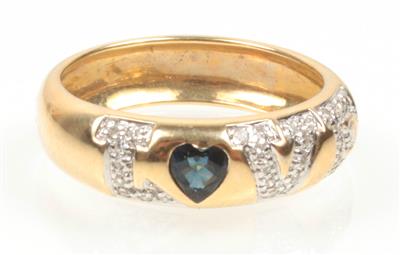 Saphir Diamantdamenring "LOVE" - Jewellery