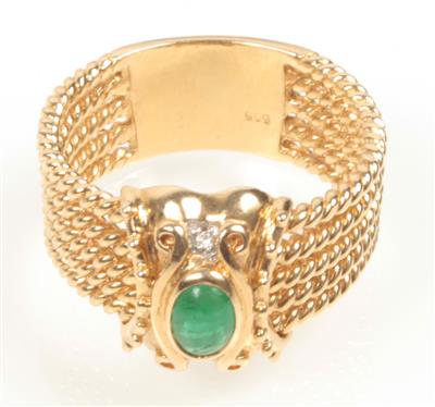 Smaragd Brillant Ring - Gioielli