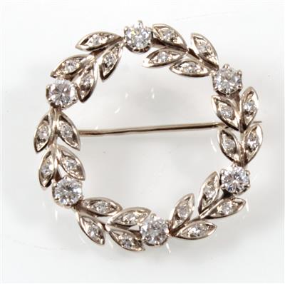 Diamantbrosche zus. ca. 1,20 ct - Schmuck