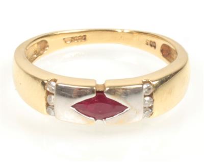 Rubin Diamant Damenring - Gioielli