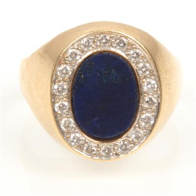 Lapis-Lazuli Brillant Herrenring - Gioielli