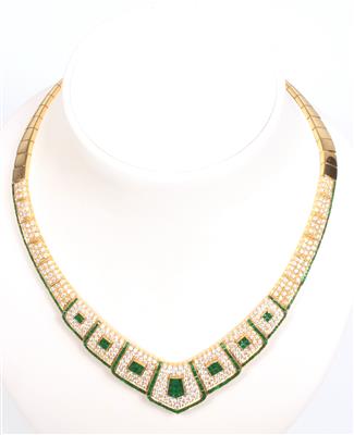 Smaragd Brillant Collier - Jewellery