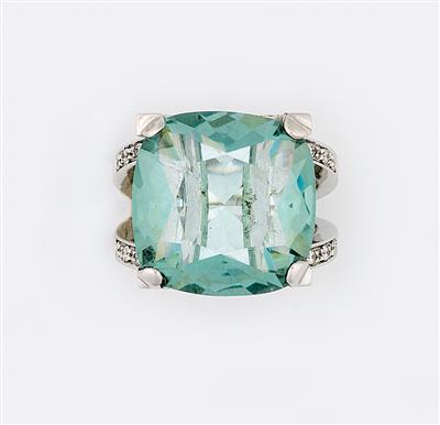 Aquamarin Brillant Damenring - Christmas auction - Jewellery