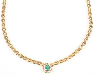 Brillant Smaragd Collier - Christmas auction - Jewellery