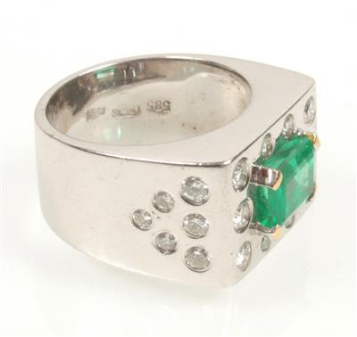 Brillant Smaragd Ring - Asta di natale - Gioielli