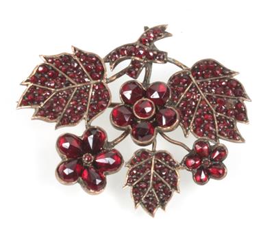 Granatbrosche - Weihnachtsauktion Schmuck