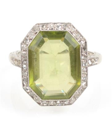 Peridot Diamant Damenring - Christmas auction - Jewellery