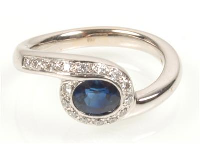 Saphir Brillant Damenring - Christmas auction - Jewellery