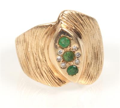 Smaragd Diamant Ring - Klenoty