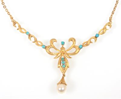 Türkis Collier Kulturperle - Jewellery