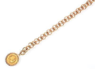 Fassonarmkette mit einem Münzanhänger - Jewellery