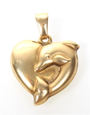 Anhänger "Herz mit Delphin" - Klenoty