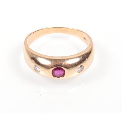 Brillant Rubin Ring - Schmuck