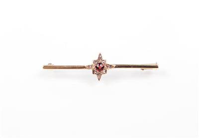 Diamant Granat Brosche - Jewellery