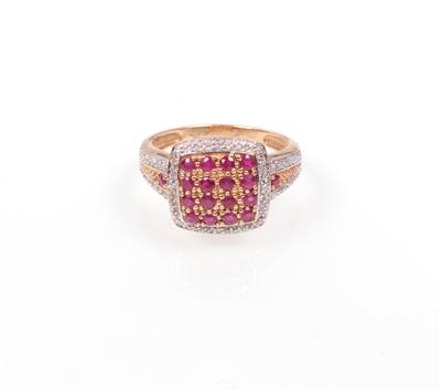 Diamant-Rubin-Ring - Gioielli