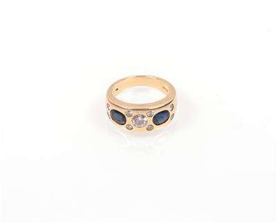 Brillant Diamant Saphir Damenring - Jewellery