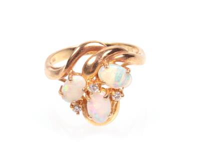 Brillant Opal Damenring - Klenoty