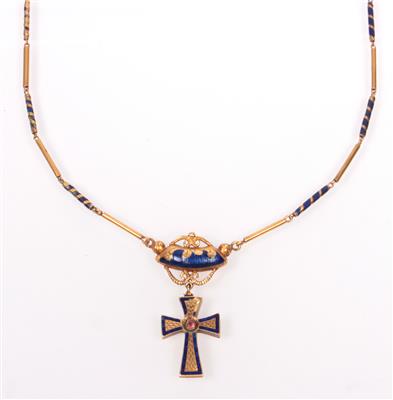 Collier mit Kreuz - Klenoty