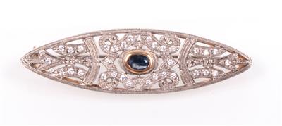 Saphir Brosche - Jewellery