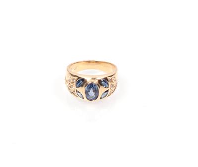 Saphir Diamant Damenring - Jewellery