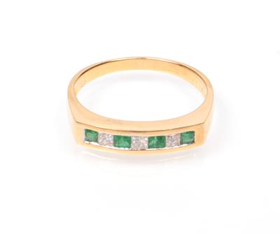 Smaragd Diamant Damenring - Jewellery
