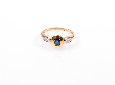 Saphir Diamant Damenring - Klenoty