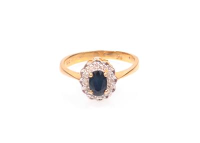 Saphir Diamant Damenring - Klenoty