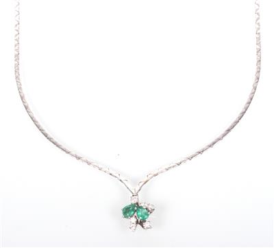 Smaragd Brillant Collier - Schmuck Onlineauktion