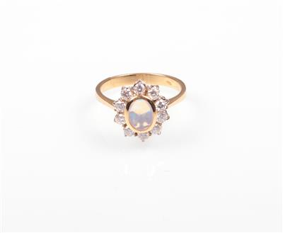 Opal Brillant Damenring - Schmuck Onlineauktion