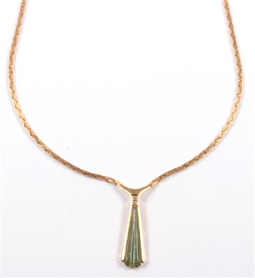 Diamant Nephrit Collier - Jewellery