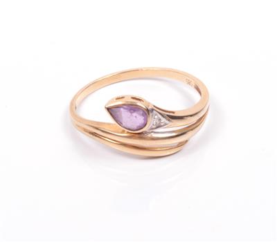 Amethyst Diamantring - Klenoty