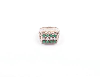 Brillant Smaragd Damenring - Klenoty