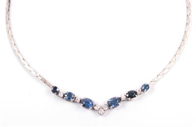 Saphir Brillant Collier - Klenoty