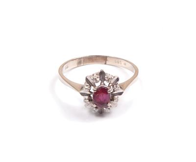 Rubin Diamant Damenring - Jewellery