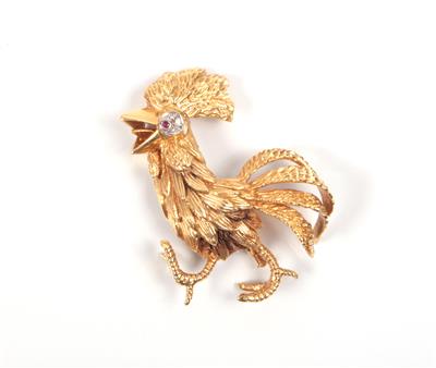Brosche "Hahn" - Christmas auction - Jewellery