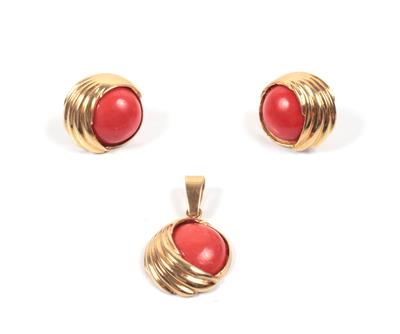 Korallen Damenschmuckgarnitur - Christmas auction - Jewellery