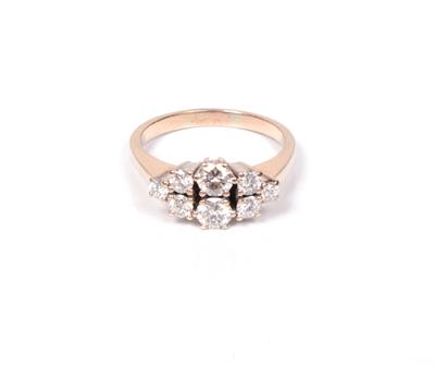 Brillantring zus. 1,01 ct, - Gioielli