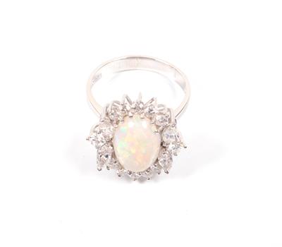 Opal Brillant Diamant Damenring - Jewellery